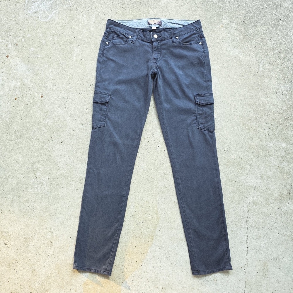 Paige Carpenter Pants Size 25 Dusty Blue Gray Straight Leg Gorpcore Low-Rise Y2K